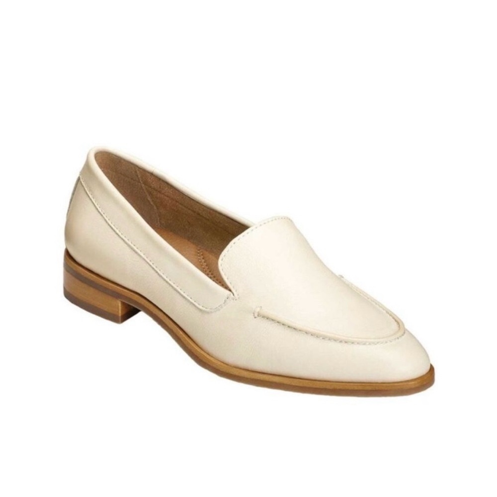 AEROSOLES Cream Leather Loafers Flats Shoes 6.5 Women
